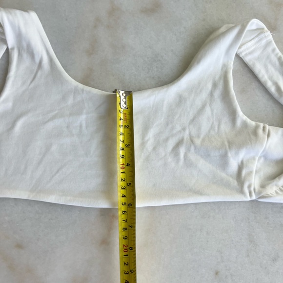 Set of 2! Cider Flirty Cropped Wrap Tie Black & White Stretchy Fabric Tank Tops - Picture 11 of 13